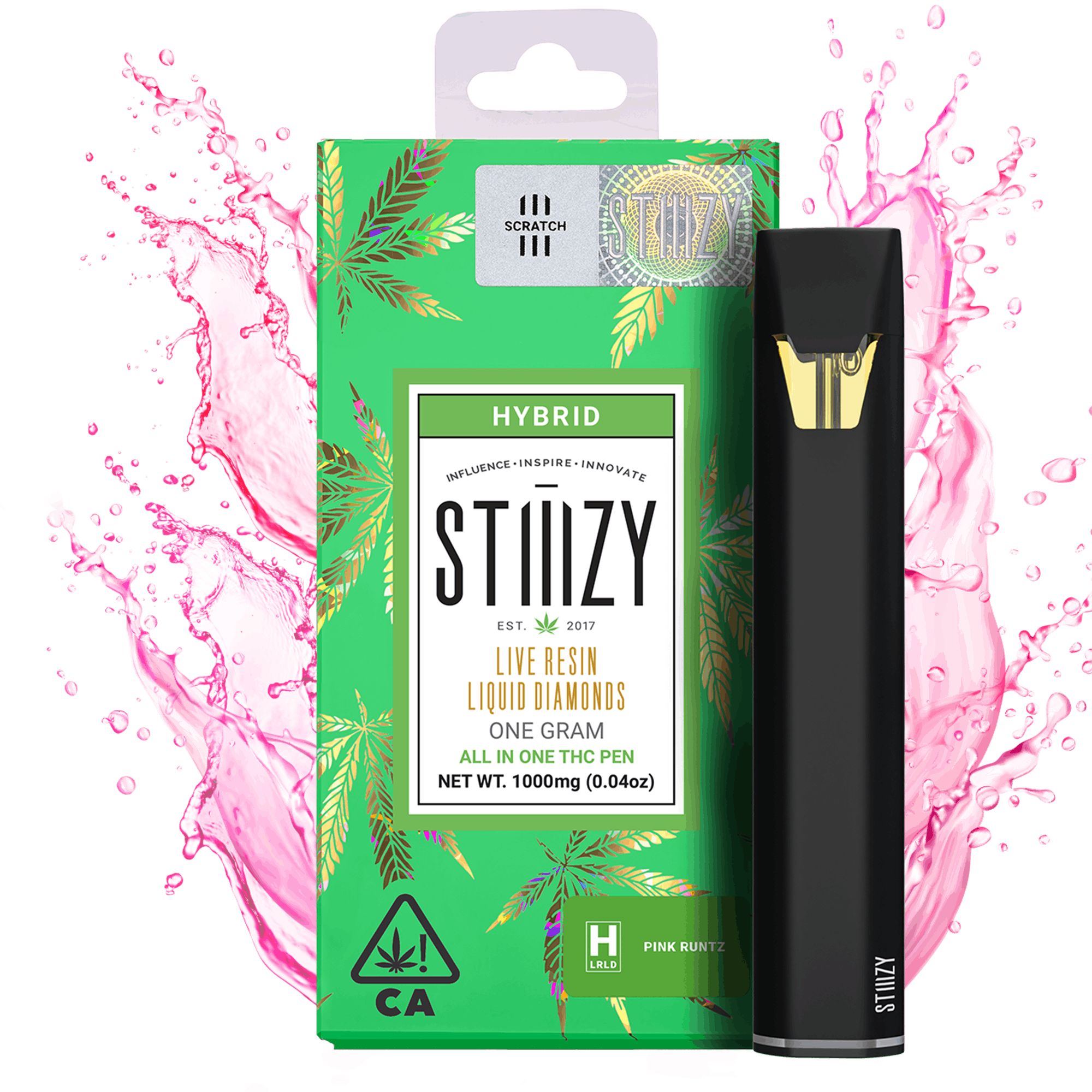 ichillin ジユン サイン ポラロイド it,s live STIIIZY - LQD AIO - Pink Runtz - 1g